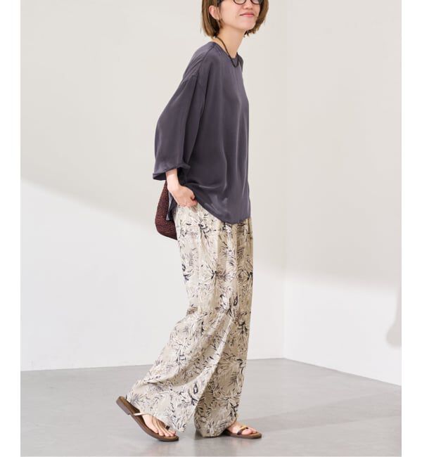 FRAMeWORK「キュプラサテンハーフスリーブ」|シャツ・ブラウス|