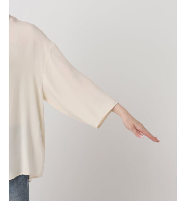 FRAMeWORK「キュプラサテンハーフスリーブ」|シャツ・ブラウス|