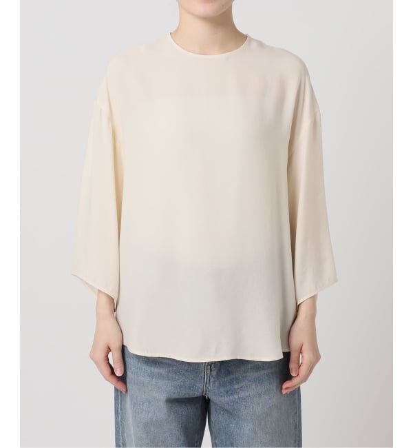 FRAMeWORK「キュプラサテンハーフスリーブ」|シャツ・ブラウス|