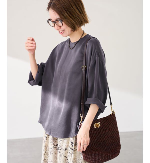 FRAMeWORK「キュプラサテンハーフスリーブ」|シャツ・ブラウス|