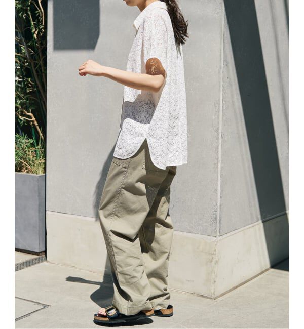 Spick and Span「《予約》レースフレンチスリーブシャツ」|シャツ・ブラウス|