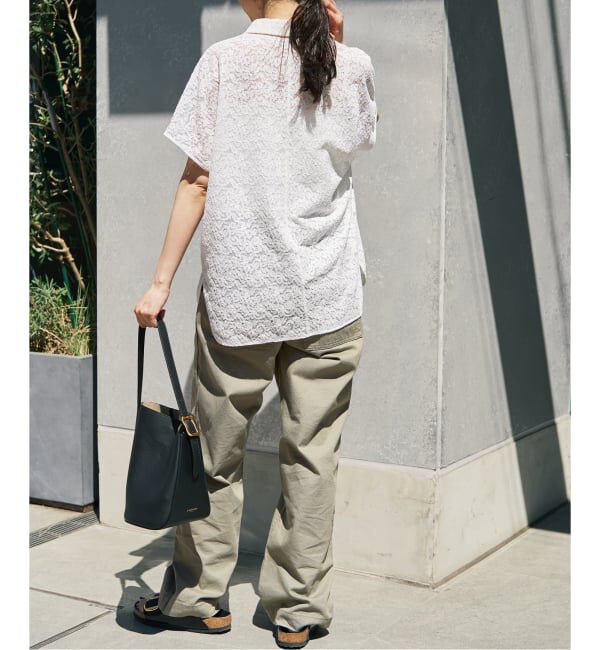 Spick and Span「《予約》レースフレンチスリーブシャツ」|シャツ・ブラウス|