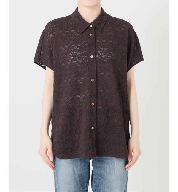 Spick and Span「《予約》レースフレンチスリーブシャツ」|シャツ・ブラウス|
