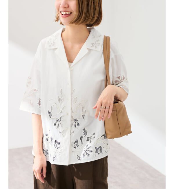 FRAMeWORK「コードエンブロイダリーシャツ」|シャツ・ブラウス|ホワイト A