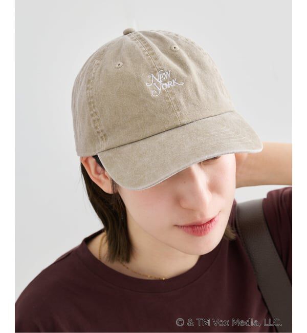 U by SPICK&SPAN「《予約》New York Magazine  ロゴキャップ」|キャップ・キャスケット|ベージュ