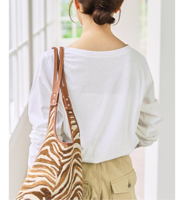 Spick and Span「リネン混ヘンリーネックTシャツ」|Tシャツ・カットソー|