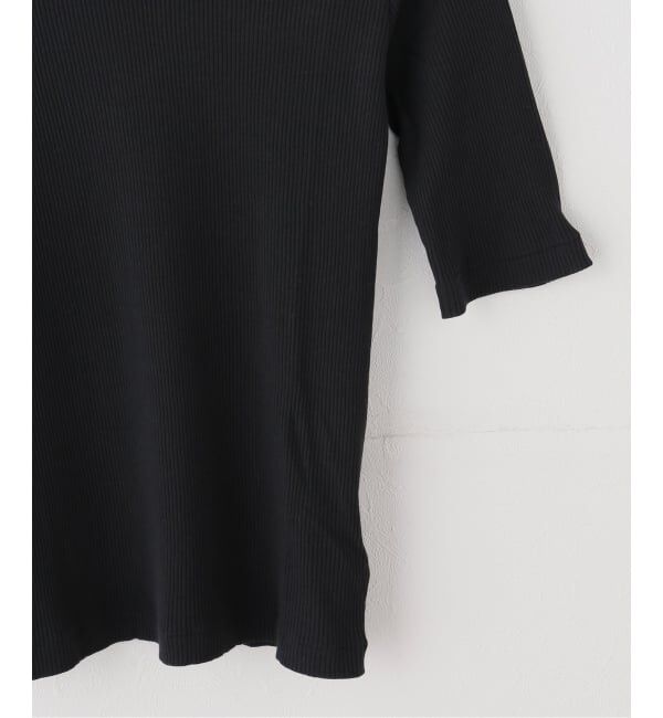 Spick and Span「コットンシルケットリブハーフスリーブプルオーバー」|Tシャツ・カットソー|