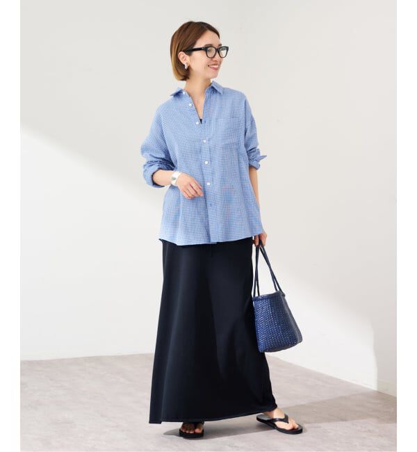 FRAMeWORK「ブルーミニチェックシャツ」|シャツ・ブラウス|