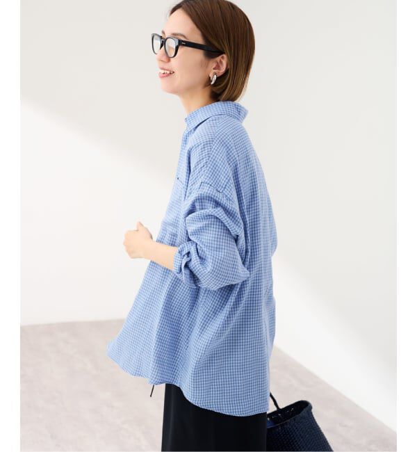 FRAMeWORK「ブルーミニチェックシャツ」|シャツ・ブラウス|