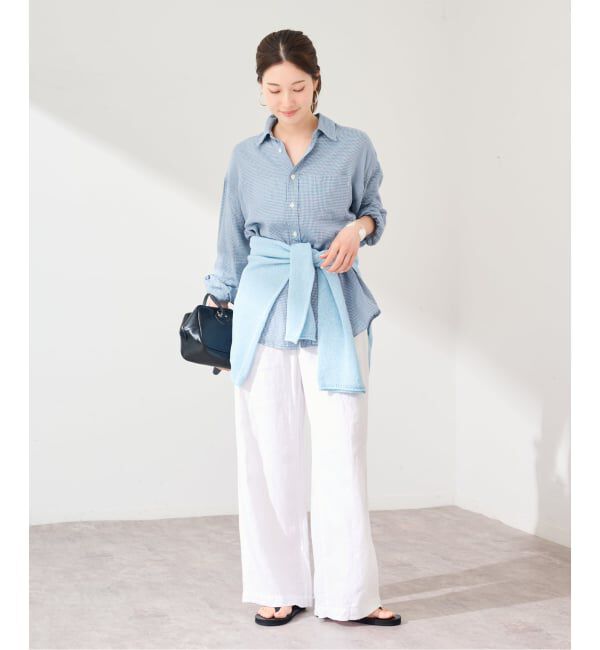 FRAMeWORK「ブルーミニチェックシャツ」|シャツ・ブラウス|