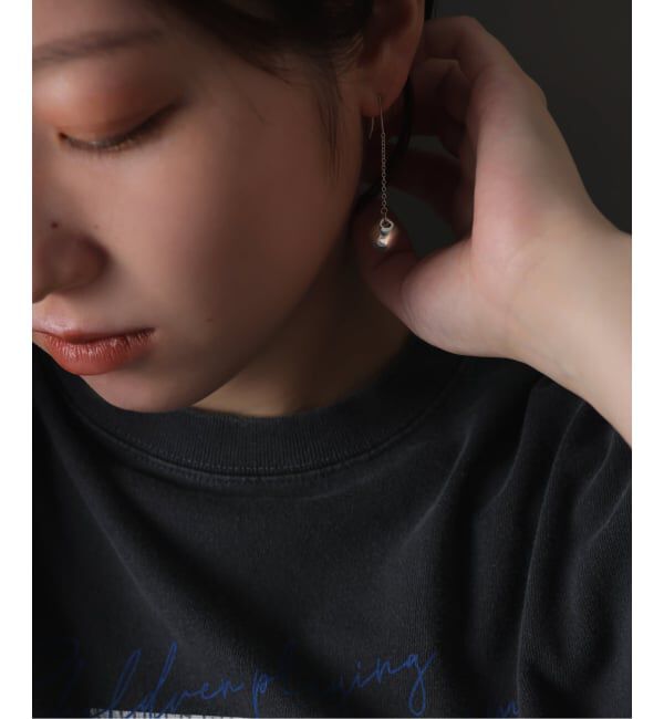 Spick and Span「《予約》【SAMH by LILAS】PUFFボールチェーンピアス SV（両耳）」|ピアス|シルバー