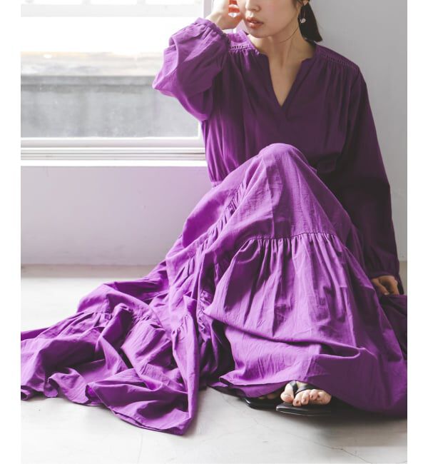 NOBLE「《予約》Velnica/ヴェルニカ カシュクールロングドレス」|ワンピース|