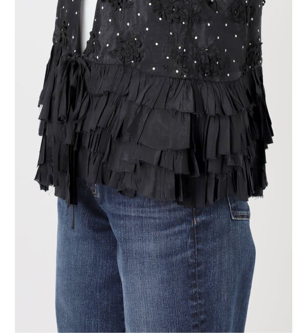 Spick and Span「《別注 / 予約》crinkle crinkle crinkle Frill rayon shantung vest*」|ベスト・ジレ|