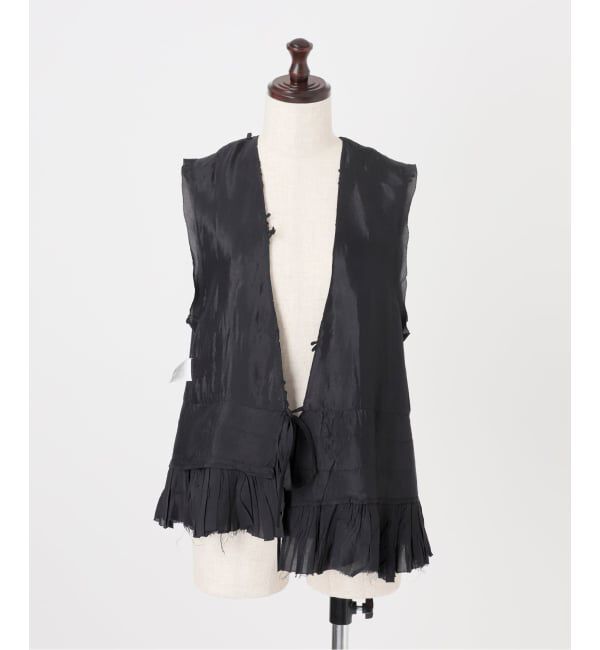 Spick and Span「《別注 / 予約》crinkle crinkle crinkle Frill rayon shantung vest*」|ベスト・ジレ|