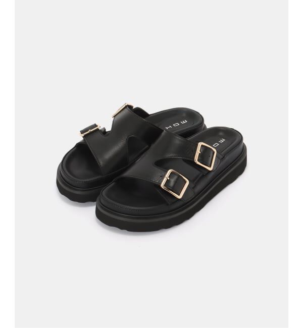  「MOHI/モヒ　Wベルトサンダル/ カーフレザー」|サンダル|