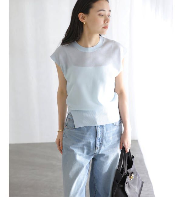  「《予約》【洗える】ウォッシャブルシアーフレンチプルオーバー」|ニット・セーター|