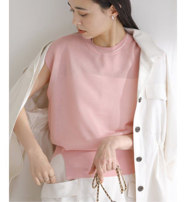  「《予約》【洗える】ウォッシャブルシアーフレンチプルオーバー」|ニット・セーター|