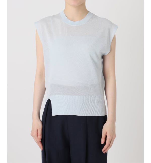  「《予約》【洗える】ウォッシャブルシアーフレンチプルオーバー」|ニット・セーター|