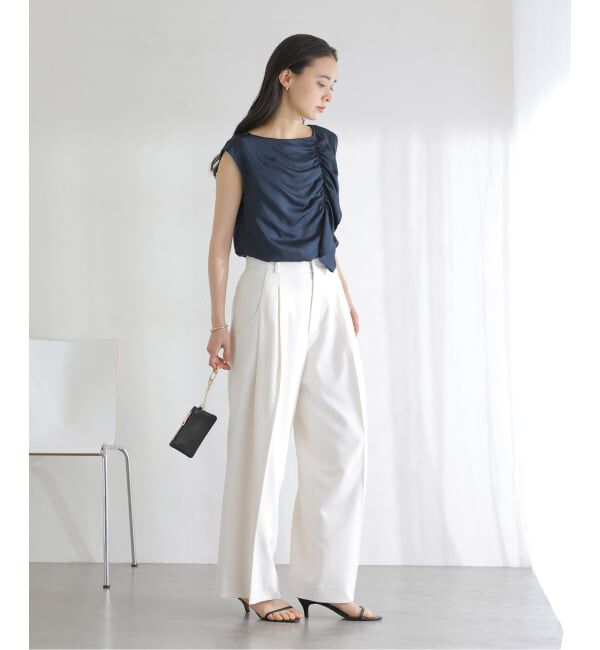  「《予約》【洗える】アシメフリルブラウス」|シャツ・ブラウス|