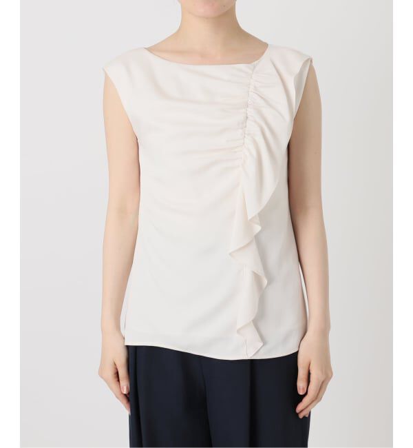  「《予約》【洗える】アシメフリルブラウス」|シャツ・ブラウス|