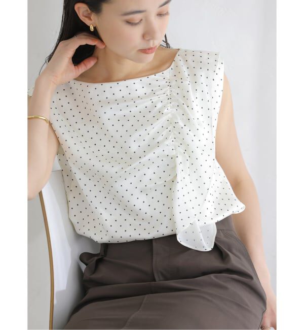  「《予約》【洗える】アシメフリルブラウス」|シャツ・ブラウス|