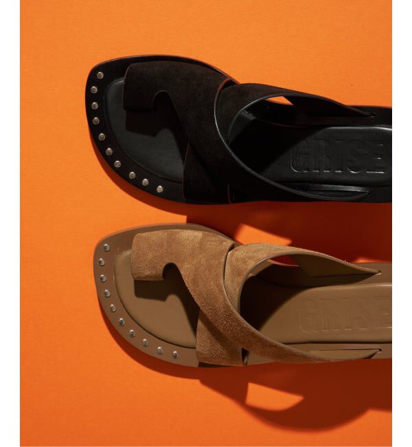 GRISE「GRISE5cmレザーEDGEトングサンダル」|サンダル|