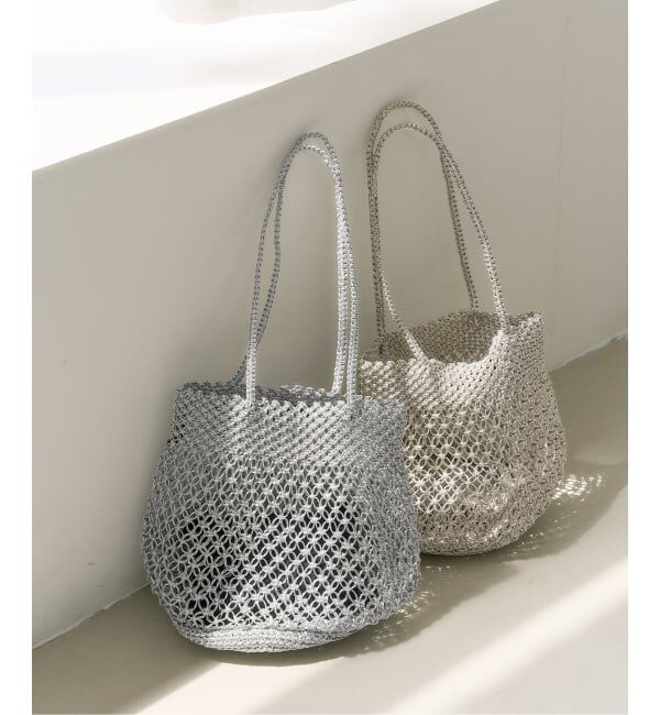  「《予約》THE BAGMATI/バクマティ メタリックメッシュ BAG」|ハンドバッグ|シルバー
