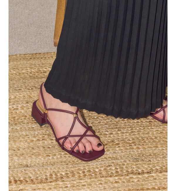 GRISE「《追加予約》GRISE3.5cmクロスメタルストリングサンダル」|サンダル|