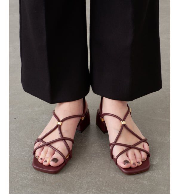 GRISE「《追加予約》GRISE3.5cmクロスメタルストリングサンダル」|サンダル|