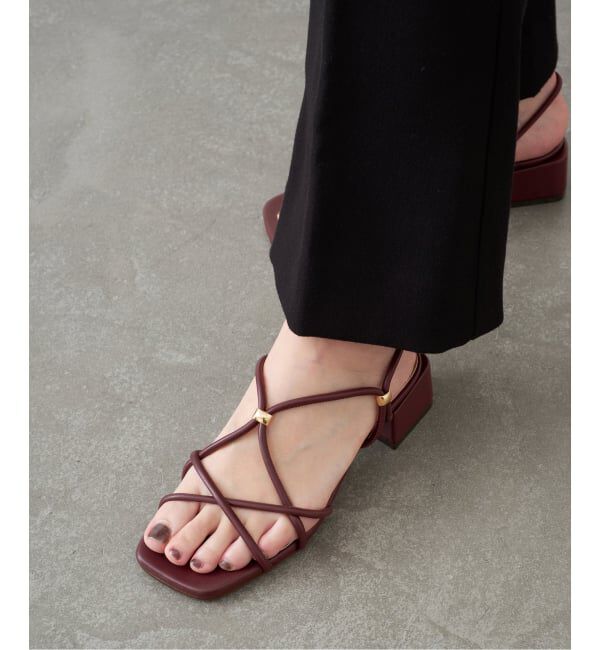 GRISE「《追加予約》GRISE3.5cmクロスメタルストリングサンダル」|サンダル|
