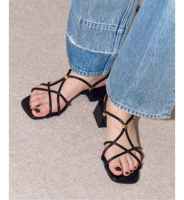 GRISE「《追加予約》GRISE3.5cmクロスメタルストリングサンダル」|サンダル|