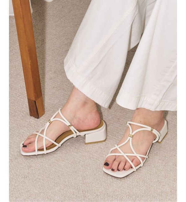 GRISE「《追加予約》GRISE3.5cmクロスメタルストリングサンダル」|サンダル|