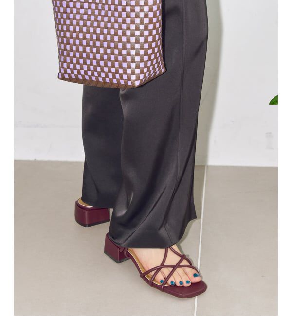 GRISE「《追加予約》GRISE3.5cmクロスメタルストリングサンダル」|サンダル|