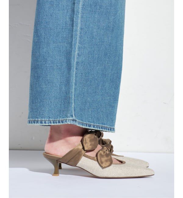 GRISE「《予約》GRISE ポインテッド DOUBLE BOW ミュール」|パンプス|