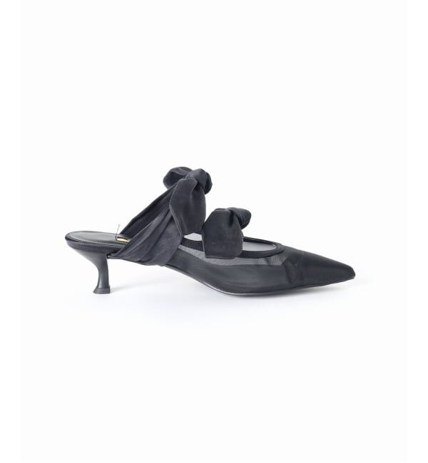 GRISE「《予約》GRISE ポインテッド DOUBLE BOW ミュール」|パンプス|