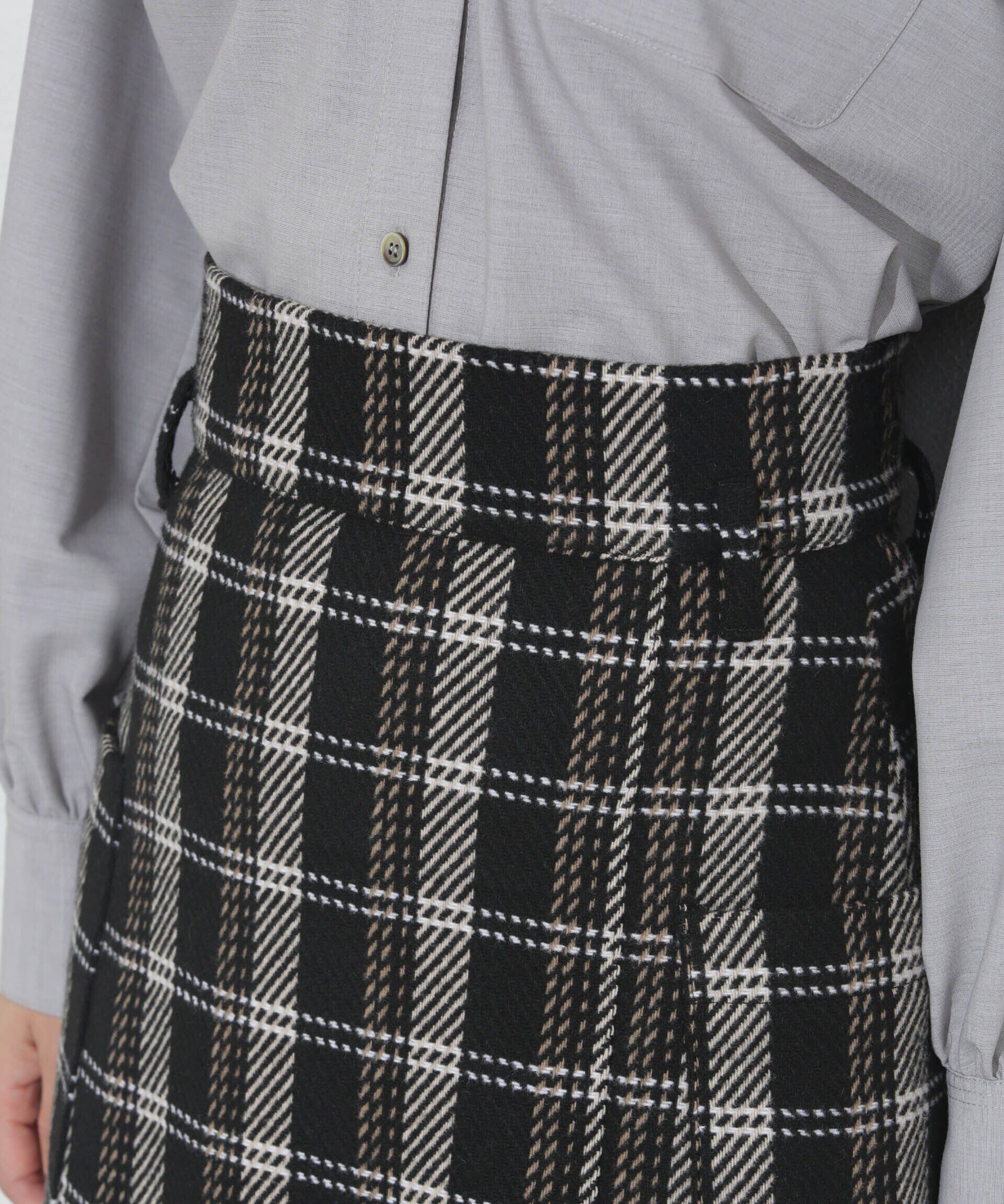 nano･universe「ポケットチェックスカート」|スカート|