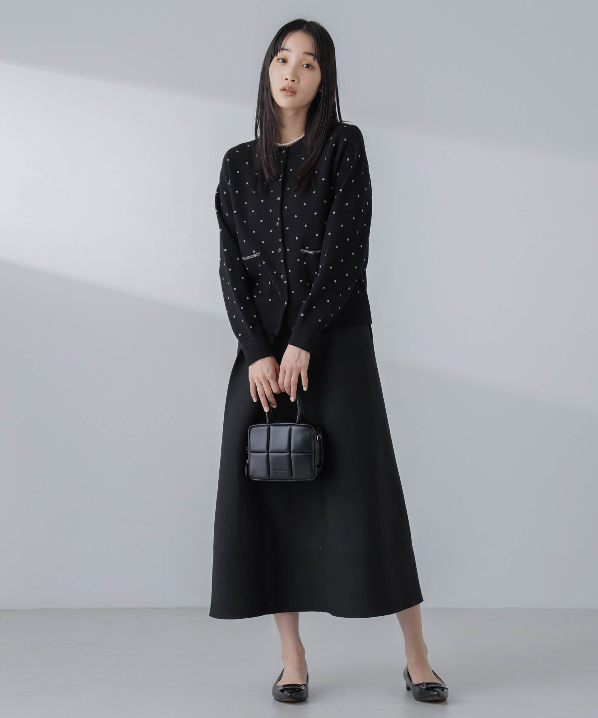 nano･universe「ギャザーフレアニットスカート（セットアップ可）」|スカート|