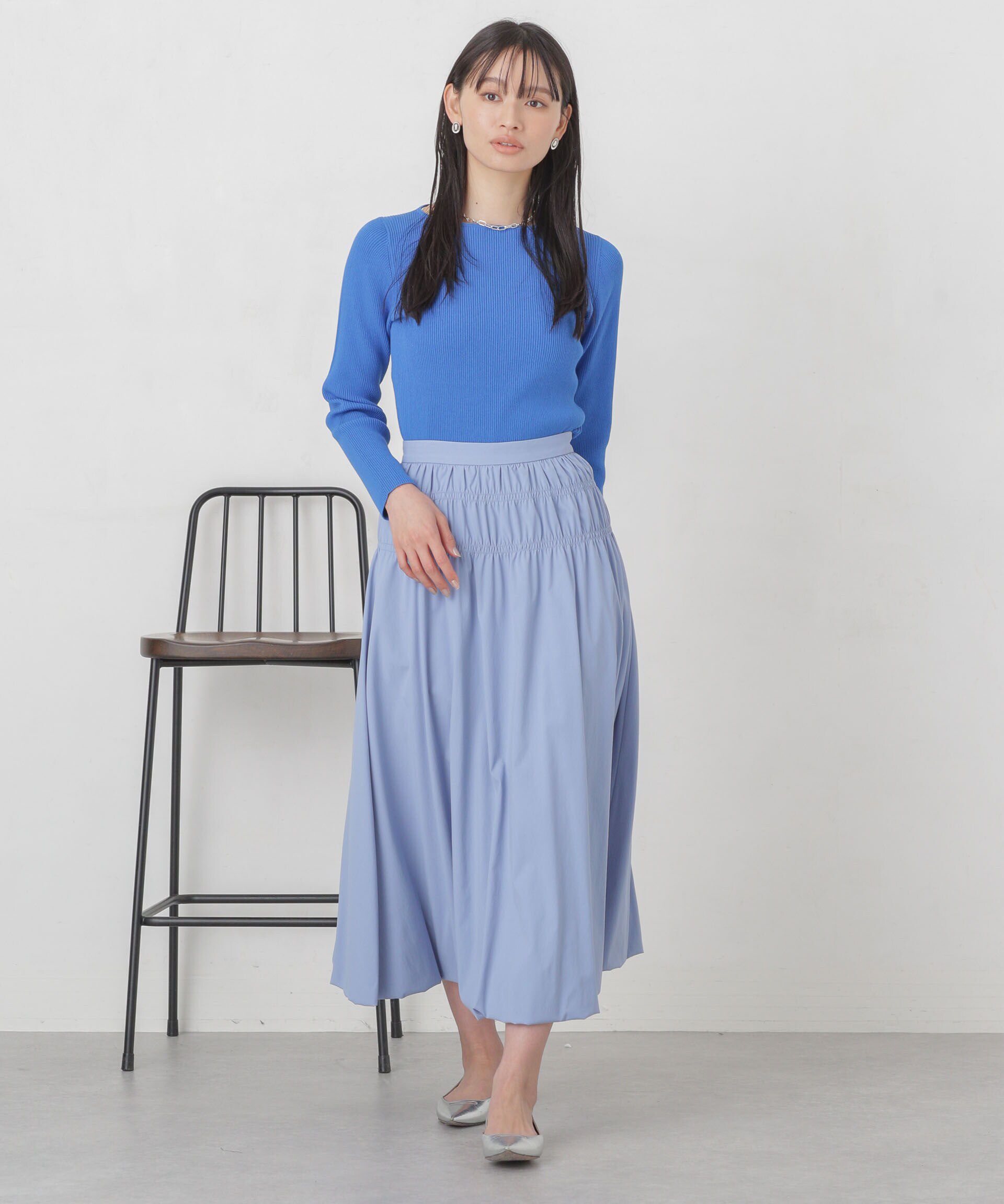 nano･universe「シャーリングギャザーバルーンスカート」|スカート|