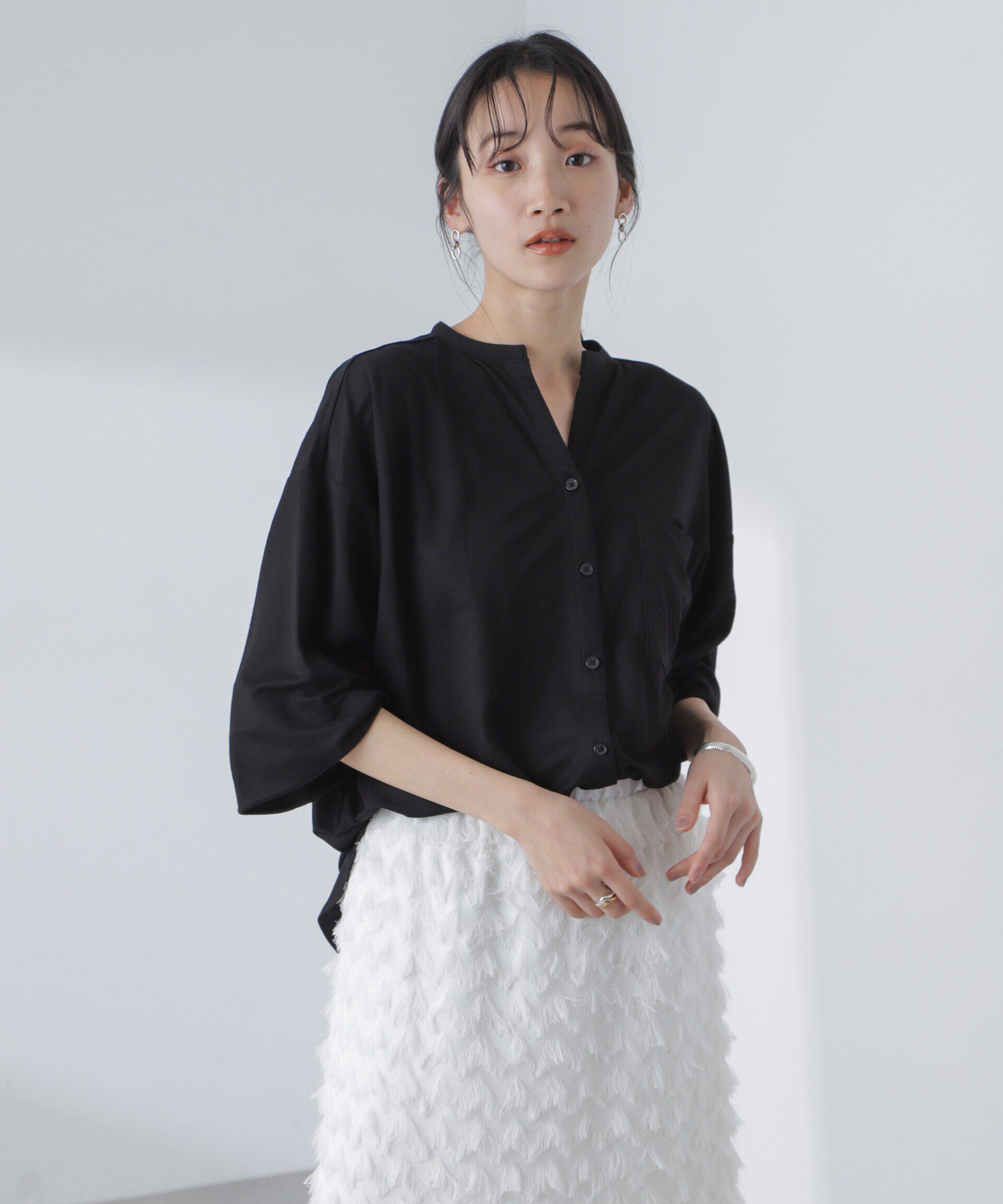 nano･universe「シアーカットワイドシャツ」|Tシャツ・カットソー|