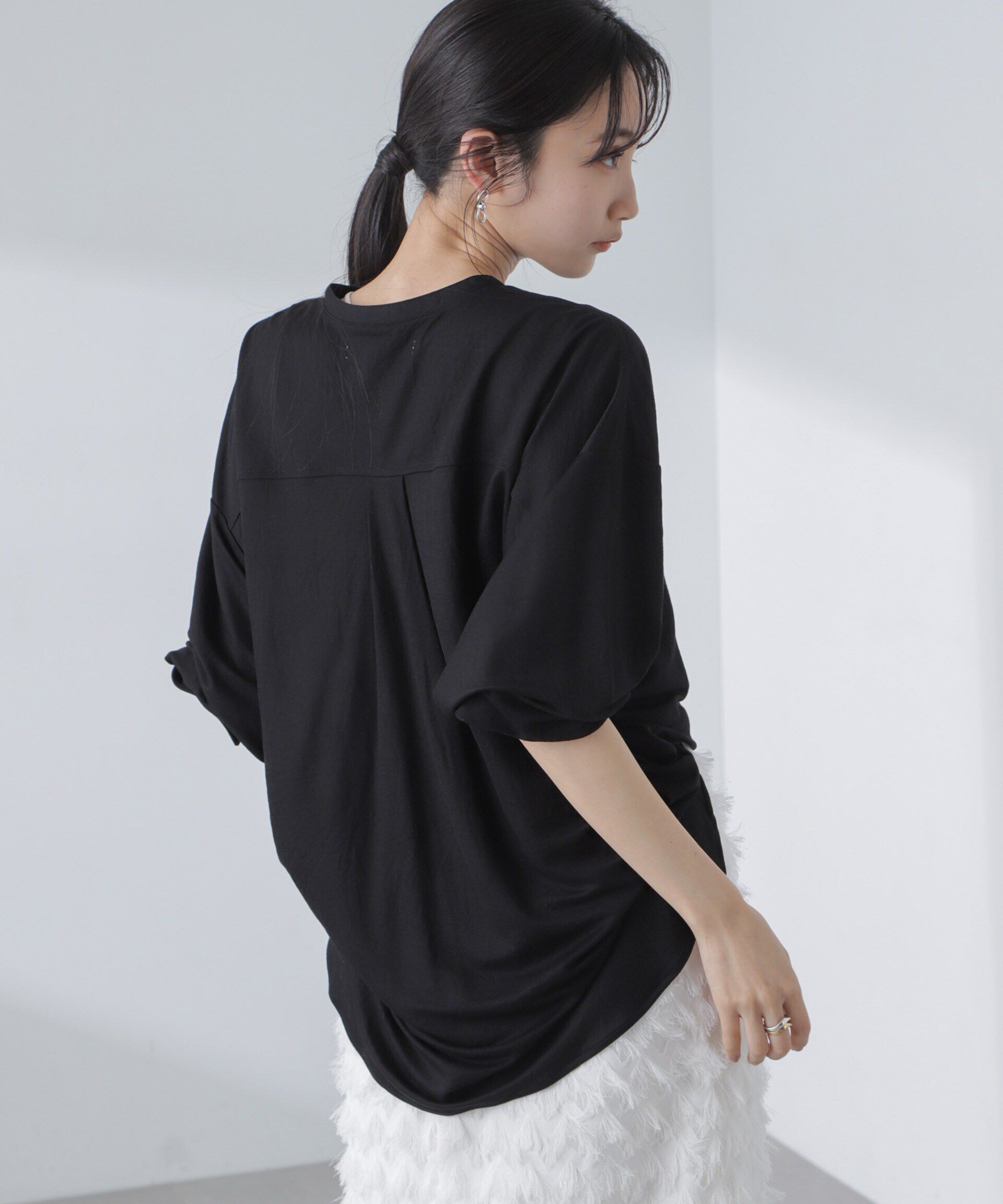 nano･universe「シアーカットワイドシャツ」|Tシャツ・カットソー|