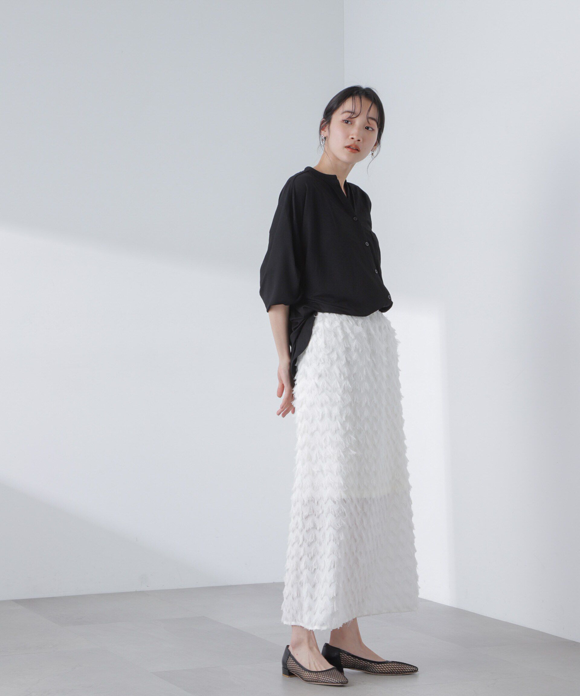 nano･universe「シアーカットワイドシャツ」|Tシャツ・カットソー|