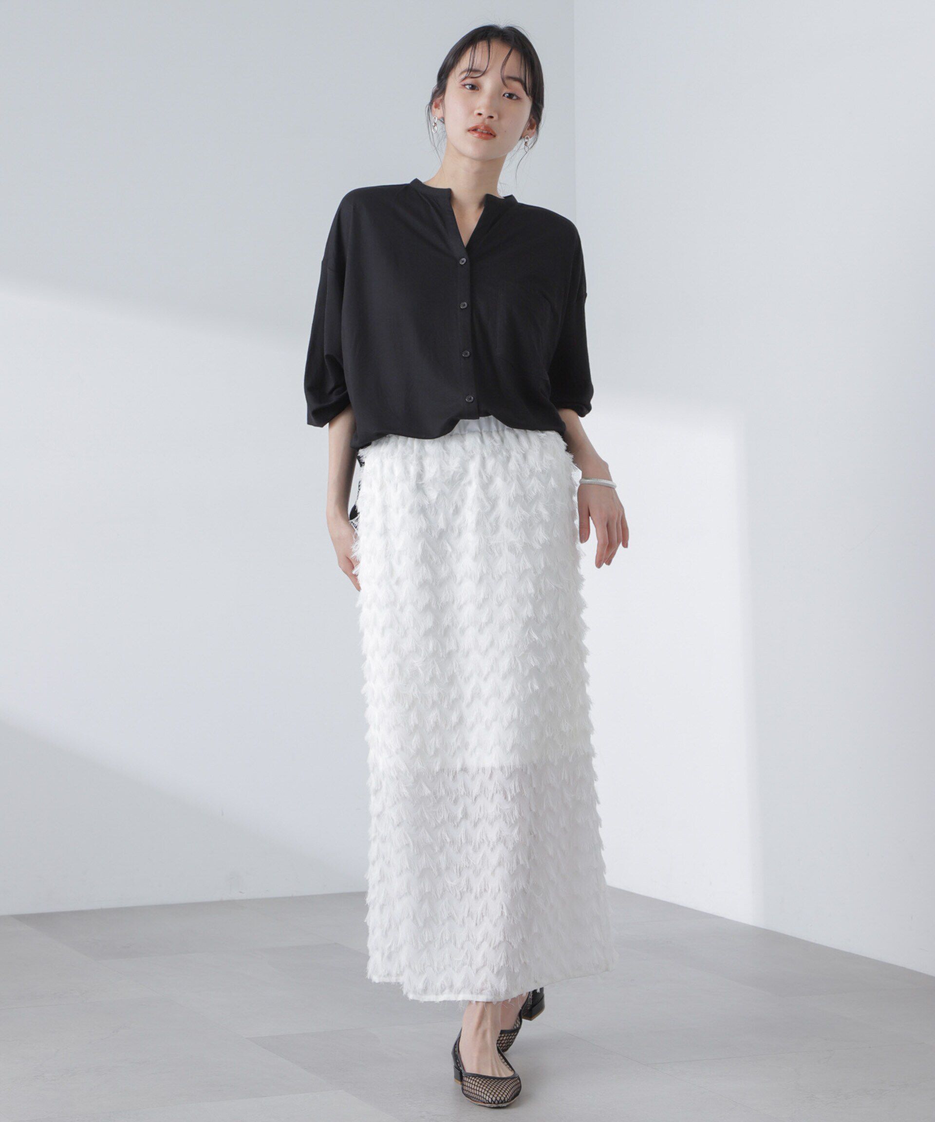 nano･universe「シアーカットワイドシャツ」|Tシャツ・カットソー|