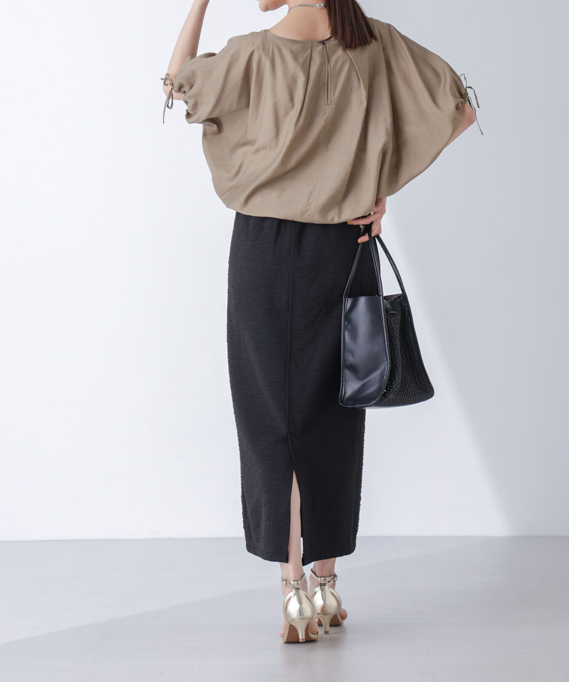 nano･universe「フクレジャガードカットナロースカート(セットアップ可)」|スカート|