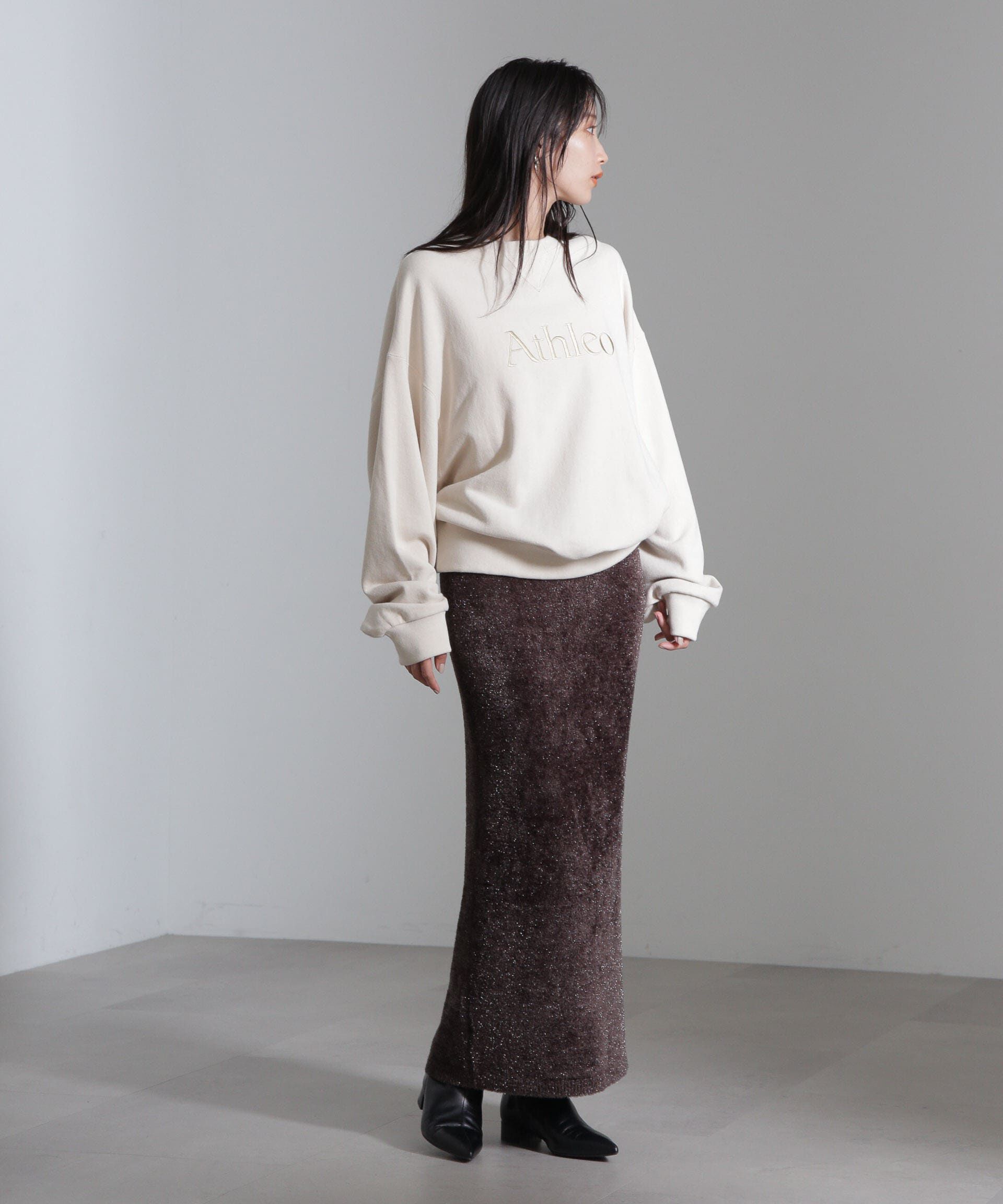 nano･universe「ラメシャギーニットスカート(セットアップ可)」|スカート|