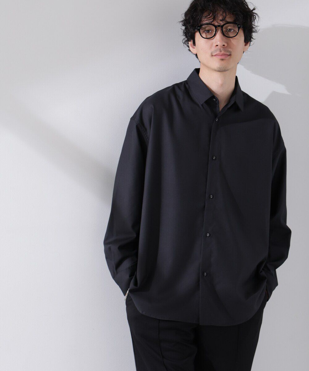 nano･universe「ビッグドレープシャツ 長袖」|シャツ・ブラウス|