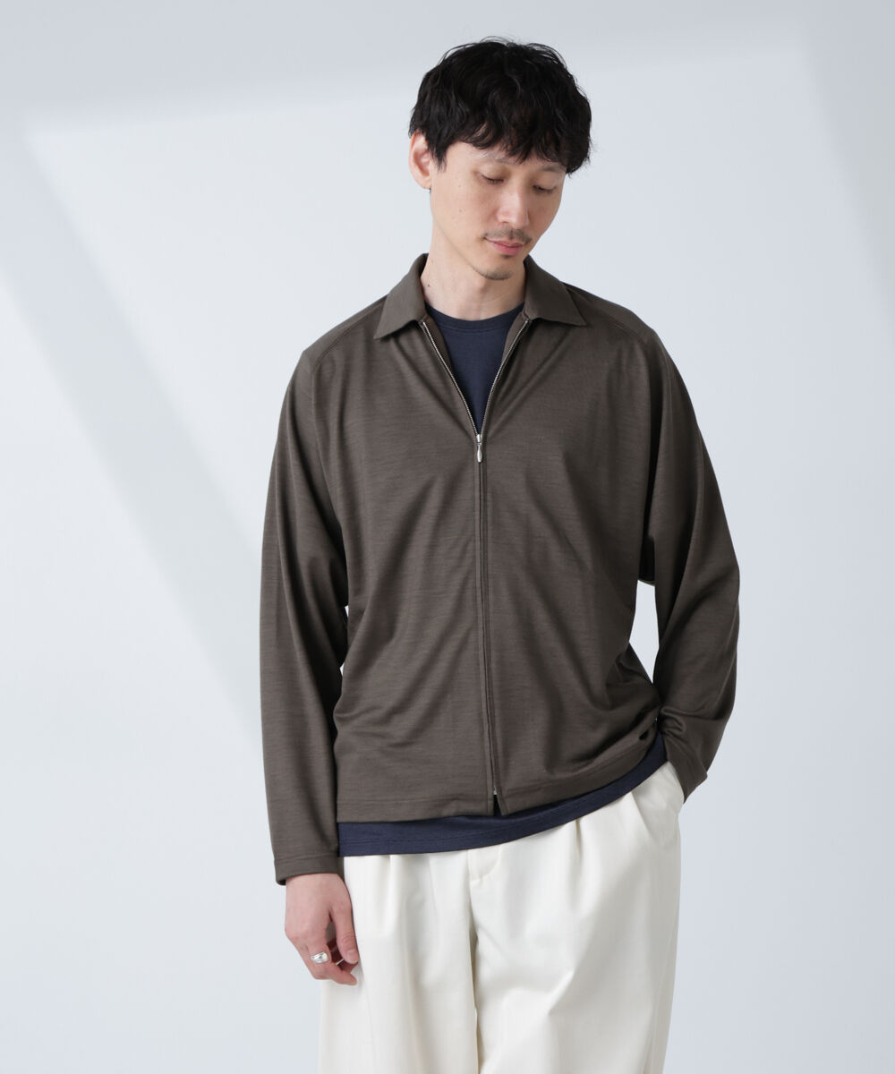 nano･universe「「ALL-DAYS COMFORT 100% WOOL」 ZIPプルオーバー」|Tシャツ・カットソー|