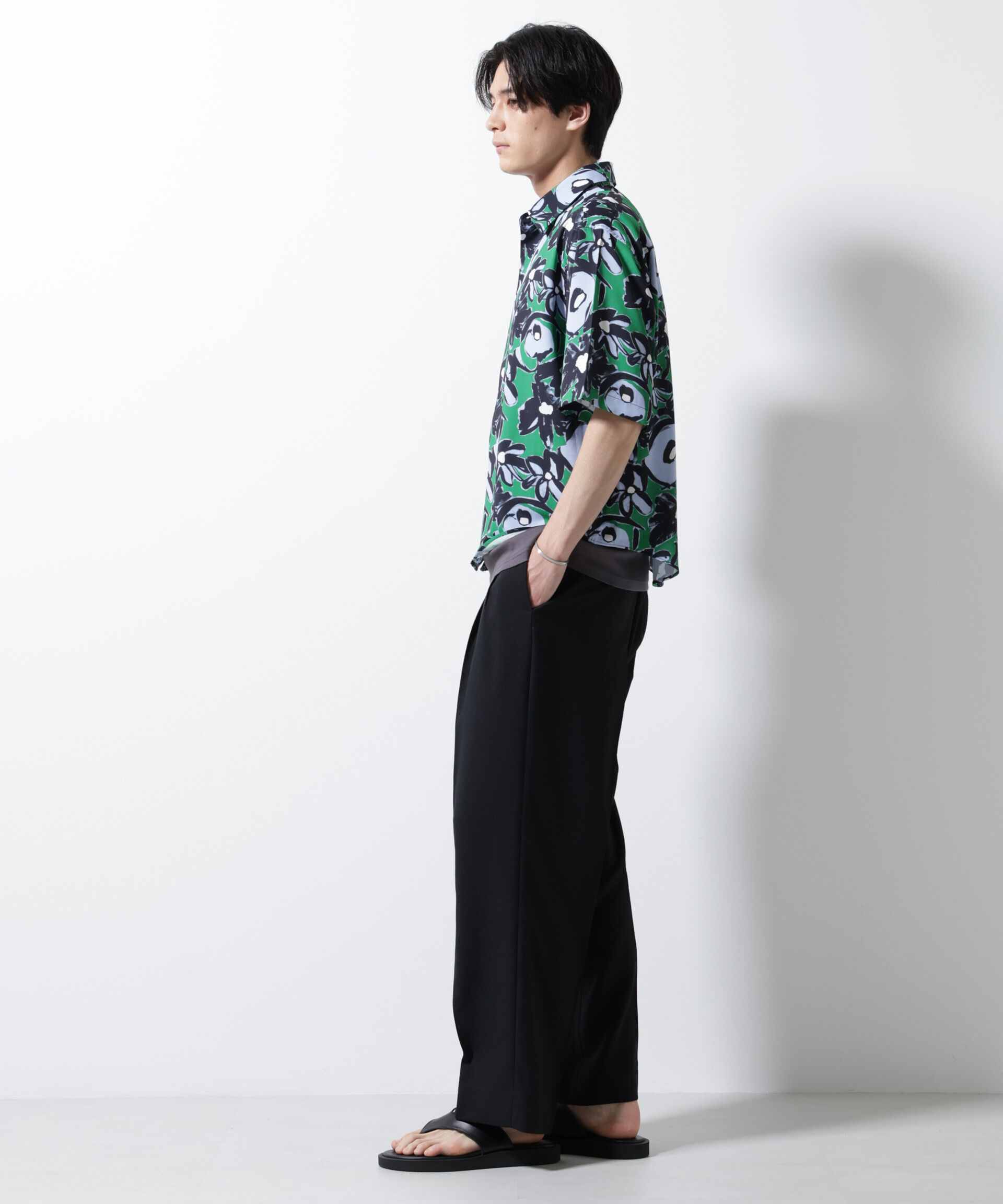 nano･universe「総柄プリントシャツ」|シャツ・ブラウス|