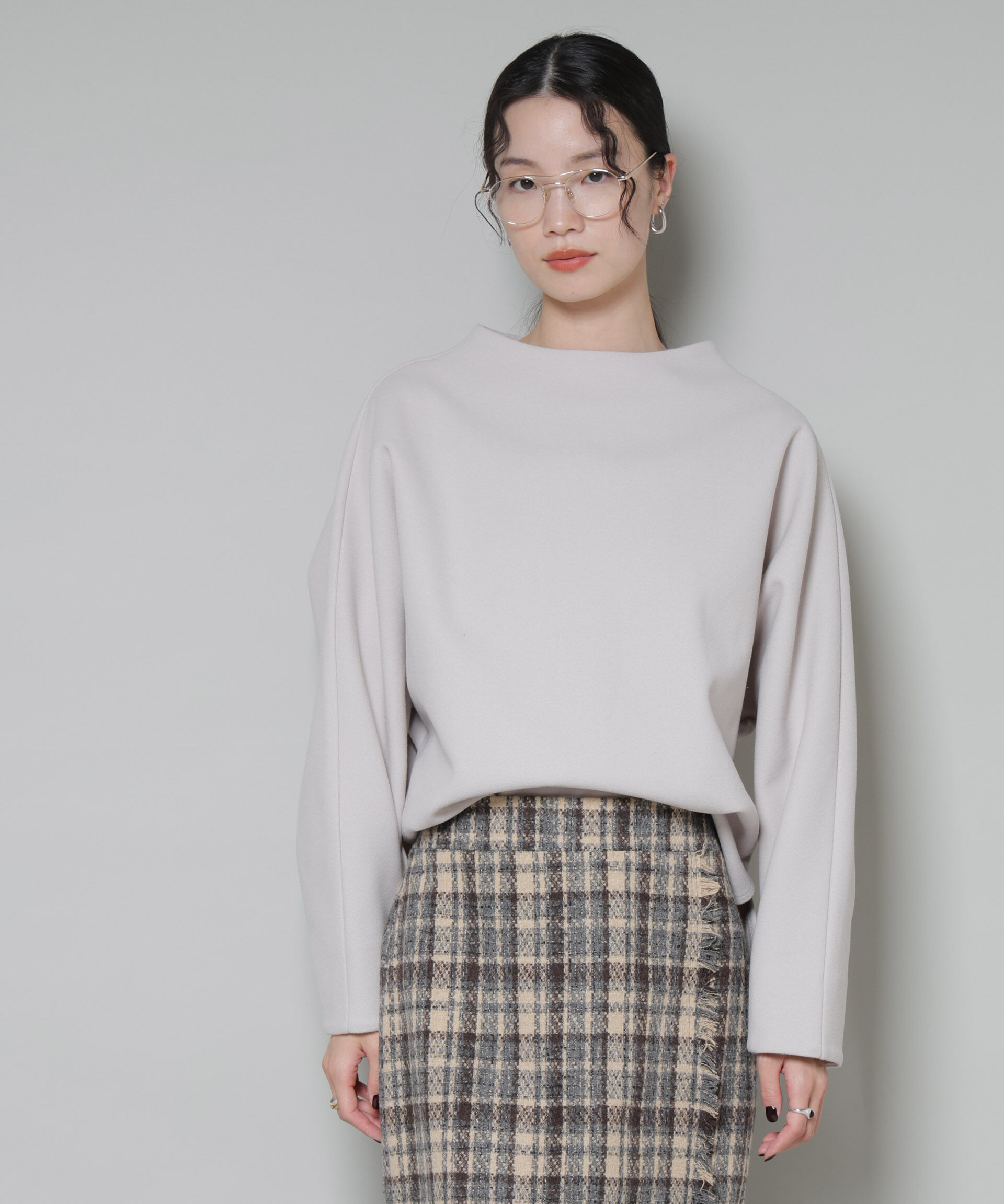 nano･universe「ｿﾌﾄﾒﾙﾄﾝｼﾞｬｰｼﾞｰﾀｯｸｽﾘｰﾌﾞﾓｯｸﾈｯｸﾄｯﾌﾟｽ(」|シャツ・ブラウス|