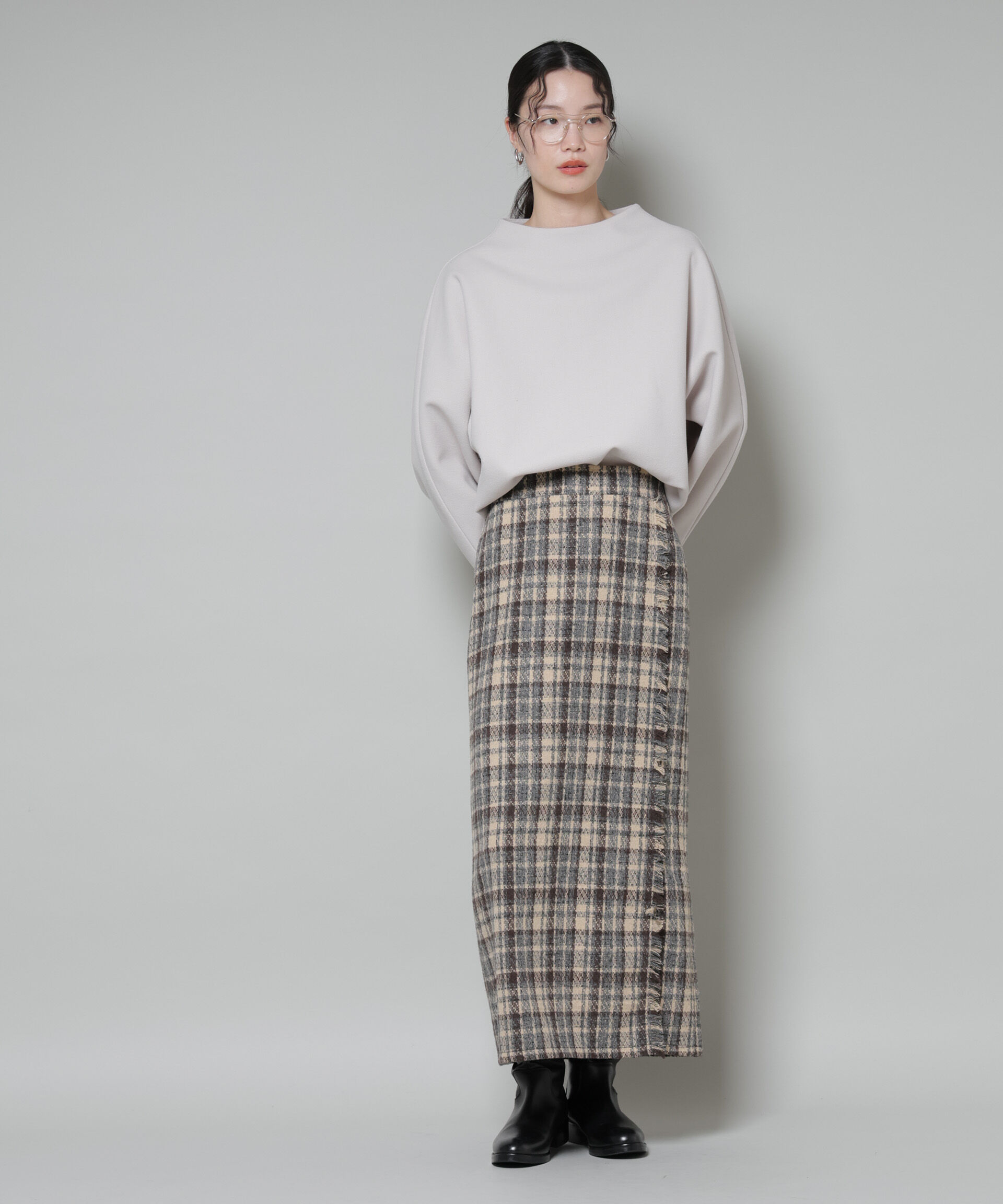 nano･universe「ｿﾌﾄﾒﾙﾄﾝｼﾞｬｰｼﾞｰﾀｯｸｽﾘｰﾌﾞﾓｯｸﾈｯｸﾄｯﾌﾟｽ(」|シャツ・ブラウス|