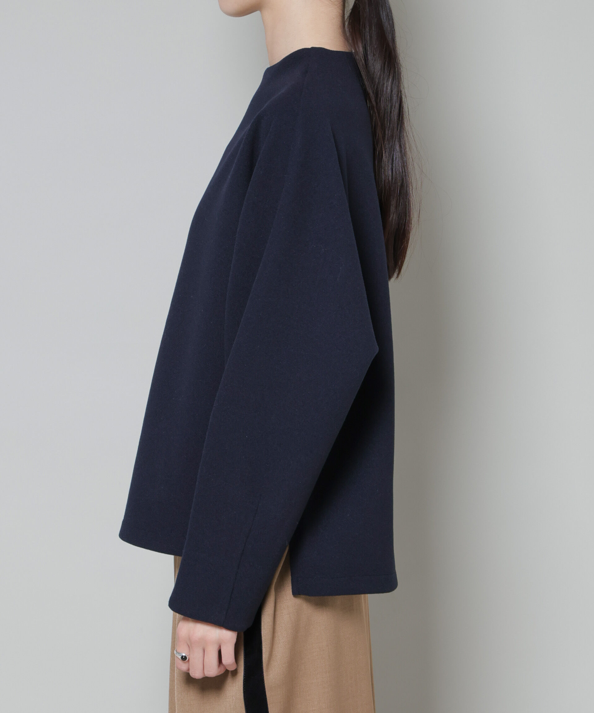 nano･universe「ｿﾌﾄﾒﾙﾄﾝｼﾞｬｰｼﾞｰﾀｯｸｽﾘｰﾌﾞﾓｯｸﾈｯｸﾄｯﾌﾟｽ(」|シャツ・ブラウス|